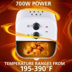 Brentwood 1 Quart Small Electric Air Fryer In White - White -Blender Spark Deals Store 72e9c345 409f 4b8c 826f f7cddd089997