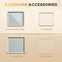 HOMCOM 21 Qt. Air Fryer Toaster Oven Combo, Cooking Gift - Silver -Blender Spark Deals Store 72f73899 1319 4c50 97a7 9ce8a082058c