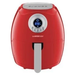 GoWISE 3.7-Quart Digital Air Fryer + 100 Recipes - Red