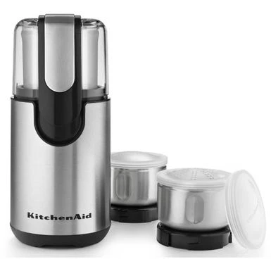 KitchenAid Blade Coffee And Spice Grinder With Separate Grinding Bowls/Blades In Onyx Black 1 KitchenAid Blade Coffee And Spice Grinder With Separate Grinding Bowls/Blades In Onyx Black