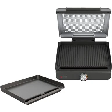 Ninja - Sizzle Smokeless Countertop Indoor Grill & Griddle With Interchangeable Grill And Griddle Plates - Gray/Silver 3 Ninja - Sizzle Smokeless Countertop Indoor Grill & Griddle With Interchangeable Grill And Griddle Plates - Gray/Silver - Image 3