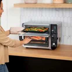 Ninja - 12-in-1 Smart Double Oven, FlexDoor, Smart Thermometer, Smart Finish, Rapid Top Oven, Convection & Air Fry Bottom Oven - Stainless Steel/Black -Blender Spark Deals Store 830c2b8f b5b3 5e90 95ff c9d6f40f5d44