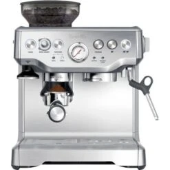 Breville - The Barista Express Espresso Machine With 15 Bars Of Pressure, Milk Frother And Intergrated Grinder - Stainless Steel