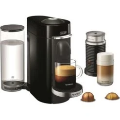 DeLonghi De'Longhi - Nespresso Vertuo Plus Deluxe Coffee & Espresso Machine With Aerocinno - Piano Black