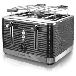Russell Hobbs Old School 4 Slice Toaster In Black - Black