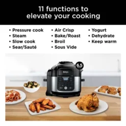 Ninja - Foodi 11-in-1 6.5-qt Pro Pressure Cooker + Air Fryer With Stainless Finish, FD302 - Stainless Steel 23 Ninja - Foodi 11-in-1 6.5-qt Pro Pressure Cooker + Air Fryer With Stainless Finish, FD302 - Stainless Steel -Blender Spark Deals Store 8837fc59 9908 441d b12d 1356968ff34d