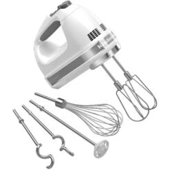 KitchenAid 9-Speed Hand Mixer With Turbo Beater II Accessories In White