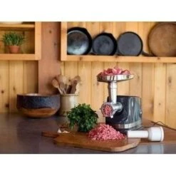 Weston No. 8 Electric Meat Grinder And Sausage Stuffer - Black