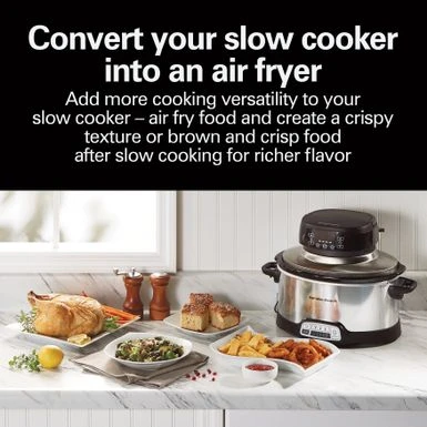 Hamilton Beach Air Fry Lid For 6 Quart Oval Slow Cookers - Black 2 Hamilton Beach Air Fry Lid For 6 Quart Oval Slow Cookers - Black - Image 2