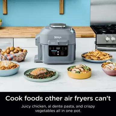 Ninja - Speedi Air Fryer & Rapid Cooker, 6-Qt. Capacity, 12-in-1 Functionality, 15-Minute Meals - Sea Salt Gray 18 Ninja - Speedi Air Fryer & Rapid Cooker, 6-Qt. Capacity, 12-in-1 Functionality, 15-Minute Meals - Sea Salt Gray - Image 18