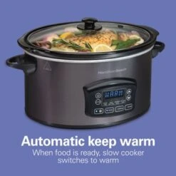 Hamilton Beach 6 Quart Programmable Defrost Slow Cooker With Temperature Probe - Silver -Blender Spark Deals Store 8cdfaef9 7b1b 44e7 9242 154266116769