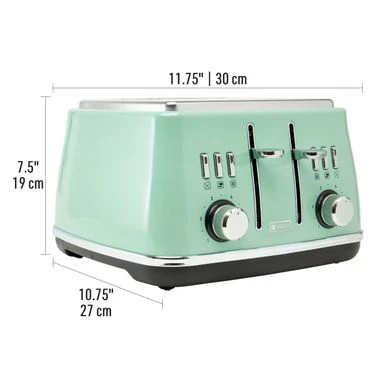 Cotswold 4-Slice, Wide Slot Toaster With Removable Crumb Tray, - Sage 15 Cotswold 4-Slice, Wide Slot Toaster With Removable Crumb Tray, - Sage - Image 15