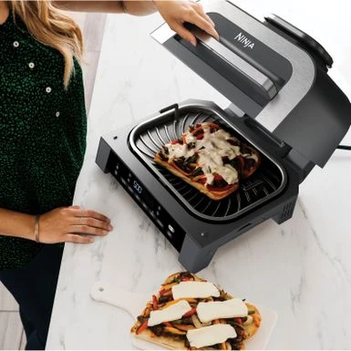 Ninja - Foodi Smart XL 6-in-1 Countertop Indoor Grill With Smart Cook System, 4-quart Air Fryer - Dark Grey/Stainless 5 Ninja - Foodi Smart XL 6-in-1 Countertop Indoor Grill With Smart Cook System, 4-quart Air Fryer - Dark Grey/Stainless - Image 5