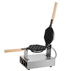 VEVOR Commercial Bubble Waffle Maker, 1400W Egg Bubble Puff Iron W/ 180 Rotatable 2 Pans & Wooden Handles, Stainless Steel Baker W/ Non-Stick Teflon Coating, 50-250/122-482 Adjustable -Blender Spark Deals Store 9d3417cd 09b8 4659 9683 61988ddaf444