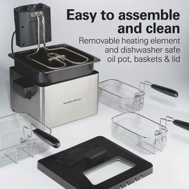 Hamilton Beach - Professional-Style Deep Fryer W/ Double Basket 15 Hamilton Beach - Professional-Style Deep Fryer W/ Double Basket - Image 15