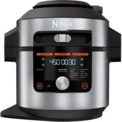 Ninja - Foodi 14-in-1 8qt. XL Pressure Cooker & Steam Fryer With SmartLid - Stainless/Black
