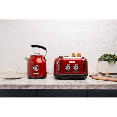 Haden Dorset Stainless Steel 4-Slice Toaster - Rectory Red 4 Haden Dorset Stainless Steel 4-Slice Toaster - Rectory Red - Image 4