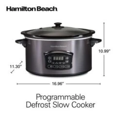 Hamilton Beach 6 Quart Programmable Defrost Slow Cooker With Temperature Probe - Silver -Blender Spark Deals Store aa24d079 f9f0 4293 b678 e1b097fc678c