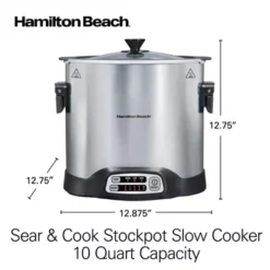 Hamilton Beach - 10qt Sear & Cook Stockpot Slow Cooker Silver -Blender Spark Deals Store ad6bf007 2917 4649 b1bc 4fb2196cc59e