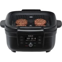 Instant Pot - 6-in-1 Smokeless Indoor Grill & Air Fryer With OdorErase Technology - Black