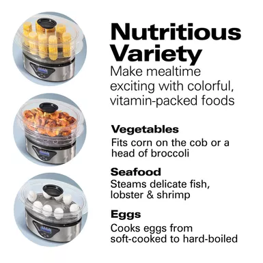 Hamilton Beach - 5.5qt Digital Food Steamer 6 Hamilton Beach - 5.5qt Digital Food Steamer - Image 6