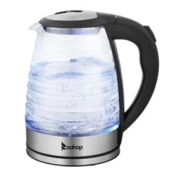 1.8L Stainless Steel Electric Kettle, Borosilicate Glass Kettle - Black+Silver 31 1.8L Stainless Steel Electric Kettle, Borosilicate Glass Kettle - Black+Silver -Blender Spark Deals Store b7b2be44 7727 44fa 9f39 38e2d7385605
