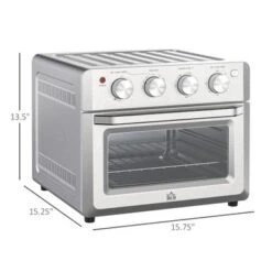 HOMCOM 7-in-1 21 Qt. Air Fryer Toaster Oven Combo For 4 Slices Of Bread Or 9" Pizza - Silver -Blender Spark Deals Store b830864c 8f96 4d49 8bcd 4fe5ed2745b3