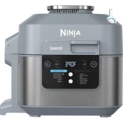 Ninja - Speedi Air Fryer & Rapid Cooker, 6-Qt. Capacity, 12-in-1 Functionality, 15-Minute Meals - Sea Salt Gray