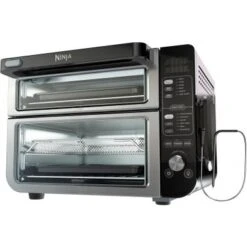 Ninja - 12-in-1 Smart Double Oven, FlexDoor, Smart Thermometer, Smart Finish, Rapid Top Oven, Convection & Air Fry Bottom Oven - Stainless Steel/Black -Blender Spark Deals Store b97f7a83 5146 528c b698 9a876832ffaa