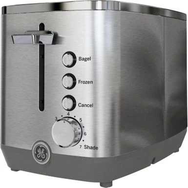 GE - 2-Slice Toaster - Stainless Steel 2 GE - 2-Slice Toaster - Stainless Steel - Image 2
