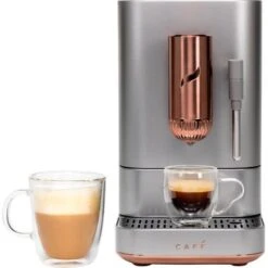 Café - Affetto Automatic Espresso Machine With 20 Bars Of Pressure, Milk Frother, And Built-In Wi-Fi - Steel Silver