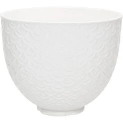 KitchenAid 5-Qt. Titanium-Reinforced Ceramic Bowl For Tilt-Head Stand Mixers, White Mermaid Lace