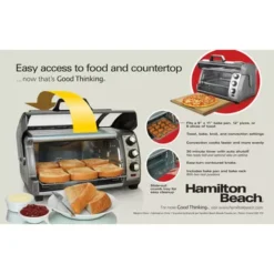 Hamilton Beach - 6 Slice Easy Reach Convection Toaster Oven Silver -Blender Spark Deals Store c0bd5db4 e455 4c24 9a7f 57acc9a62095