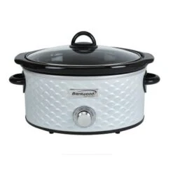 Brentwood Scallop Pattern 4.5 Quart Slow Cooker - White