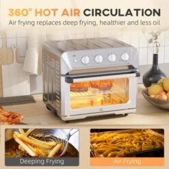 HOMCOM 7-in-1 21 Qt. Air Fryer Toaster Oven Combo 1800W, 4 Slice Toaster Oven - Silver 17 HOMCOM 7-in-1 21 Qt. Air Fryer Toaster Oven Combo 1800W, 4 Slice Toaster Oven - Silver -Blender Spark Deals Store c53f75bb af13 4de0 b26b 10d93d8d7446
