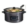 Hamilton Beach 6 Quart Programmable Defrost Slow Cooker With Temperature Probe - Silver