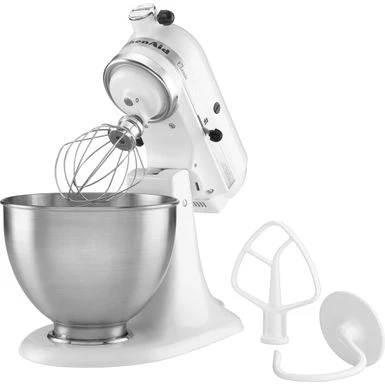 KitchenAid - Classic Series 4.5 Quart Tilt-Head Stand Mixer - K45SSWH - Blanco 6 KitchenAid - Classic Series 4.5 Quart Tilt-Head Stand Mixer - K45SSWH - Blanco - Image 6
