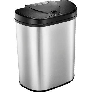 Insignia™ - 18 Gal. Automatic Trash Can With Recycle And Waste Divider - Stainless Steel 2 Insignia™ - 18 Gal. Automatic Trash Can With Recycle And Waste Divider - Stainless Steel - Image 2