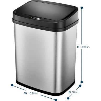 Insignia™ - 3 Gal. Automatic Trash Can - Stainless Steel 4 Insignia™ - 3 Gal. Automatic Trash Can - Stainless Steel - Image 4