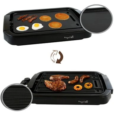 MegaChef Reversible Double Use Grill/Griddle - Black 5 MegaChef Reversible Double Use Grill/Griddle - Black - Image 5
