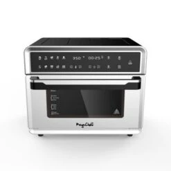 MegaChef 10 In 1 Electronic Multifunction 360 Degree Hot Air Technology Countertop Oven In White - 25 Liter - White - 25 Liter