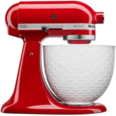 KitchenAid 5-Qt. Titanium-Reinforced Ceramic Bowl For Tilt-Head Stand Mixers, White Mermaid Lace 2 KitchenAid 5-Qt. Titanium-Reinforced Ceramic Bowl For Tilt-Head Stand Mixers, White Mermaid Lace - Image 2