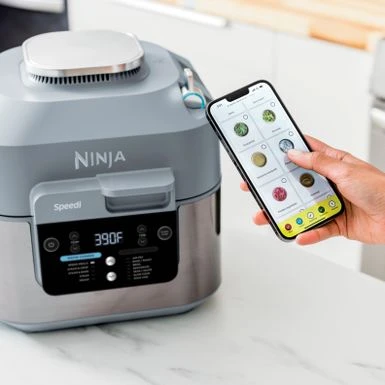 Ninja - Speedi Air Fryer & Rapid Cooker, 6-Qt. Capacity, 12-in-1 Functionality, 15-Minute Meals - Sea Salt Gray 6 Ninja - Speedi Air Fryer & Rapid Cooker, 6-Qt. Capacity, 12-in-1 Functionality, 15-Minute Meals - Sea Salt Gray - Image 6