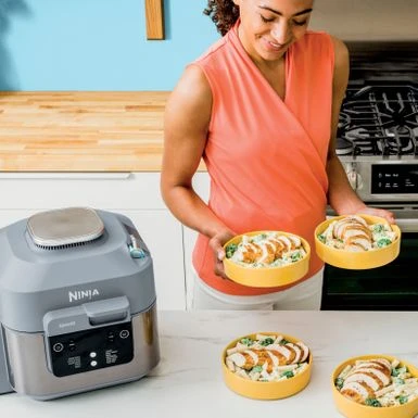 Ninja - Speedi Air Fryer & Rapid Cooker, 6-Qt. Capacity, 12-in-1 Functionality, 15-Minute Meals - Sea Salt Gray 12 Ninja - Speedi Air Fryer & Rapid Cooker, 6-Qt. Capacity, 12-in-1 Functionality, 15-Minute Meals - Sea Salt Gray - Image 12