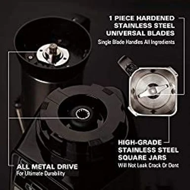 Hamilton Beach Professional 4-in-1 Juicer Mixer Grinder, Commercial-Grade 1400 Watt Motor, 120V, 3 Leakproof Jars, For Wet And Dry Spices, Chutneys And Curries, Engineered In India & USA (58770) 6 Hamilton Beach Professional 4-in-1 Juicer Mixer Grinder, Commercial-Grade 1400 Watt Motor, 120V, 3 Leakproof Jars, For Wet And Dry Spices, Chutneys And Curries, Engineered In India & USA (58770) - Image 6