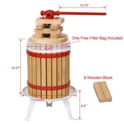 Fruit Wine Press-3.17 Gallon/12L - Oak -Blender Spark Deals Store e22acc66 7e5b 4d1f 9feb 5258afad8f7b