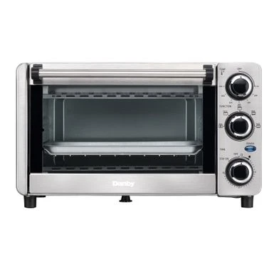 Danby 0.4 Cu Ft/12L 4 Slice Countertop Toaster Oven In Stainless Steel - Stainless Steel 1 Danby 0.4 Cu Ft/12L 4 Slice Countertop Toaster Oven In Stainless Steel - Stainless Steel