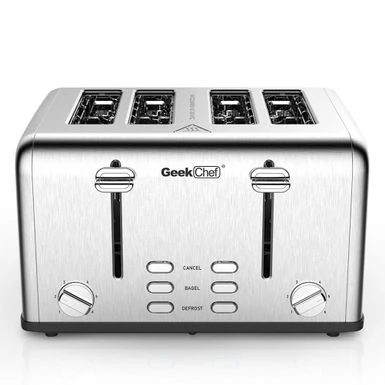 Toaster 4 Slice, Stainless Steel Slot Toaster With Dual Control Panels - Stainless Steel 6 Toaster 4 Slice, Stainless Steel Slot Toaster With Dual Control Panels - Stainless Steel - Image 6