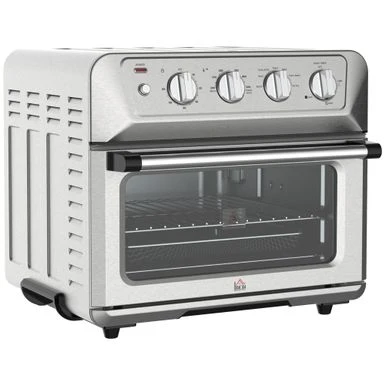 HOMCOM 7-in-1 21 Qt. Air Fryer Toaster Oven Combo 1800W, 4 Slice Toaster Oven - Silver 2 HOMCOM 7-in-1 21 Qt. Air Fryer Toaster Oven Combo 1800W, 4 Slice Toaster Oven - Silver - Image 2