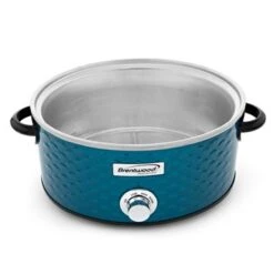 Brentwood Scallop Pattern 4.5 Quart Slow Cooker In Blue - Blue -Blender Spark Deals Store e4e03d16 326b 4368 a68d c70c237cb2f6